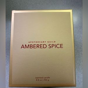 scented candle-apothecary guild- cambered spice- glass candle- new